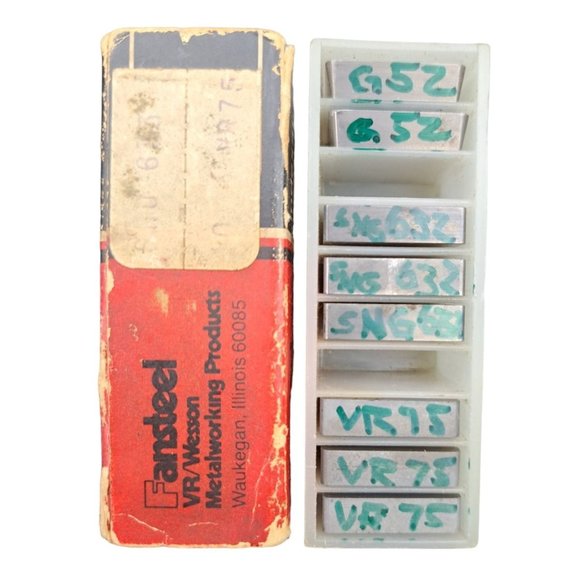 Fansteel Indexible Carbide Inserts 8 Count G52 VR75 SNG632 Machinist Lathe Grind - Picture 2 of 8